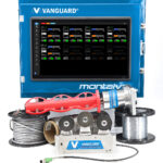 Montalvo Corporation Vanguard Controller with Vanguard Load Cell, and Creel Brake shown with wire and composite materials.